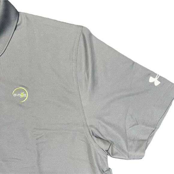 Under Armour Mens Golf Polo T Shirt Top Loose Fit HeatGear Pullover Gray Large - Picture 3 of 10